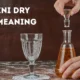 Martini Dry Dirty Meaning